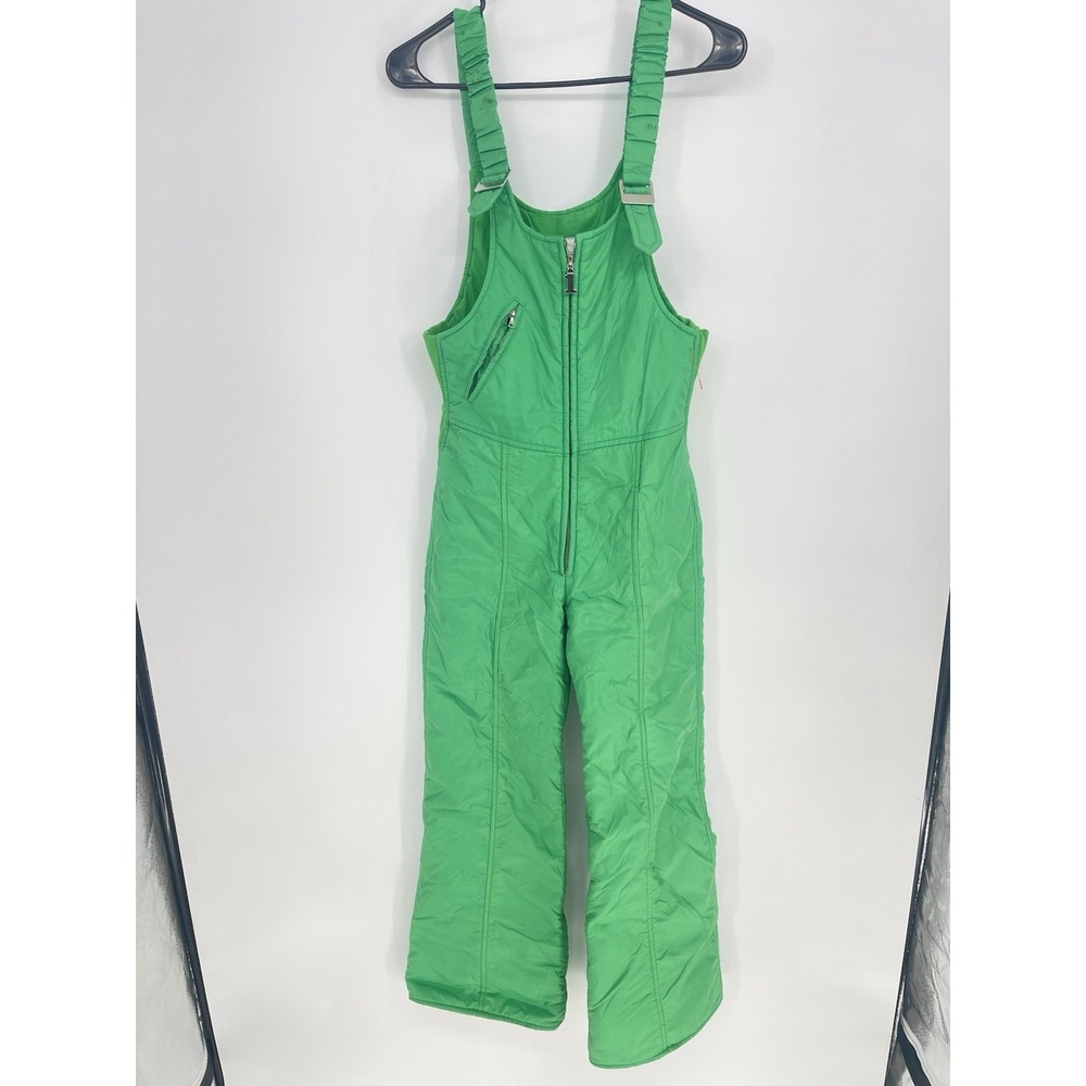 RARE Vintage NUMBER 1 SUN Green Snow Pants with‎ Bib / Size 'vintage Size S